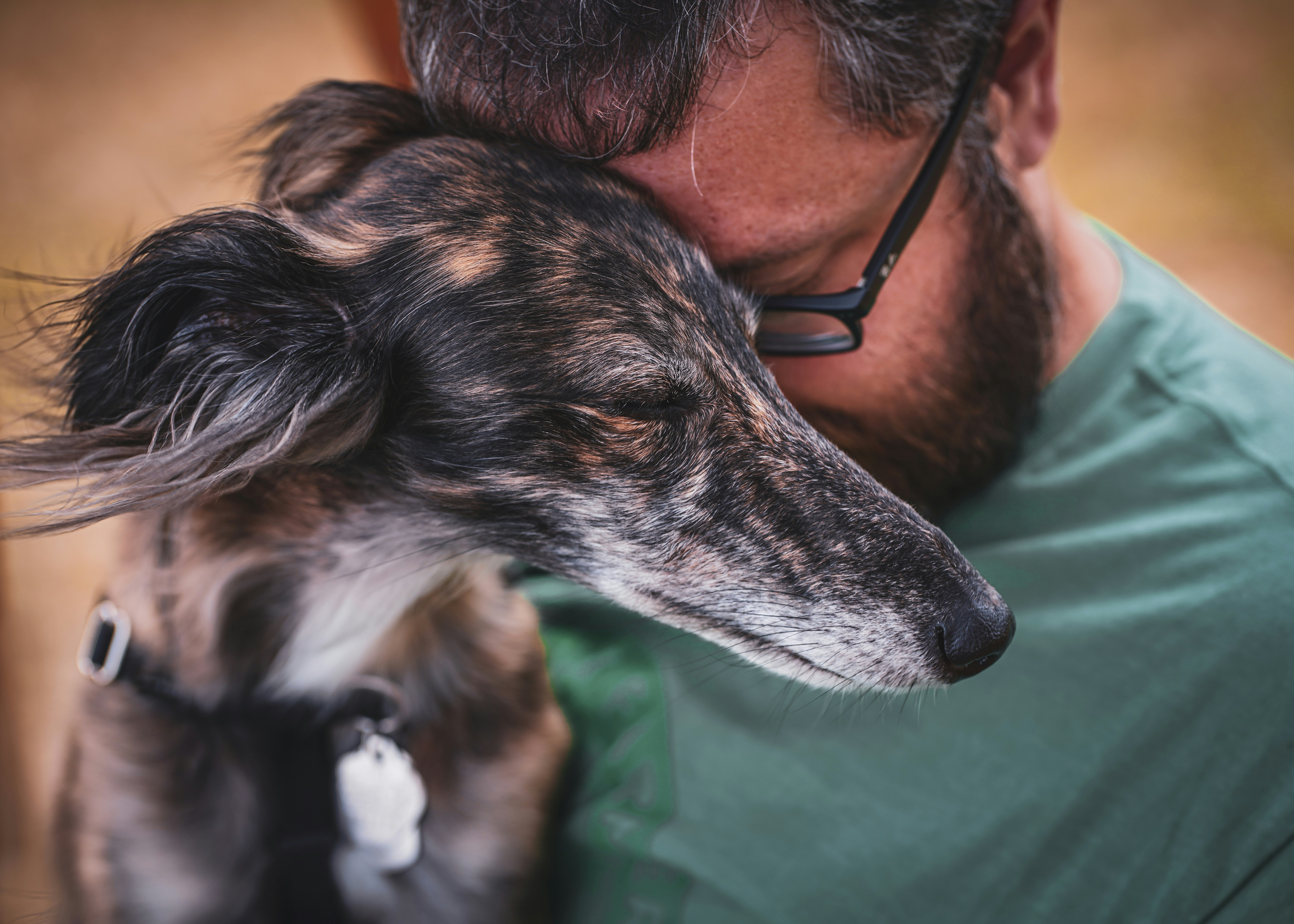 man with dog
